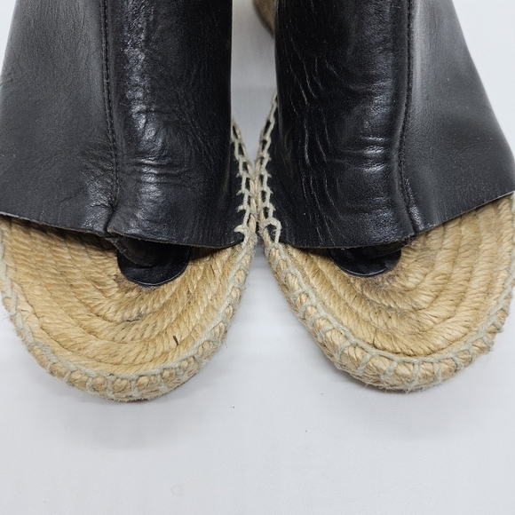 Celine Phoebe Philo black leather open toe espadrille wedge sandals EU 38 - Picture 16 of 16